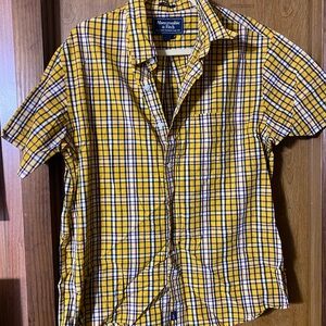 Abercrombie & Fitch Yellow Plaid Men's Shirt